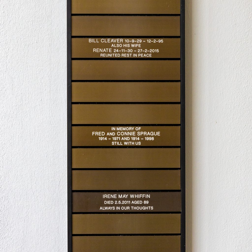 Commemorative Wall Plaques Worcester Cemeteries